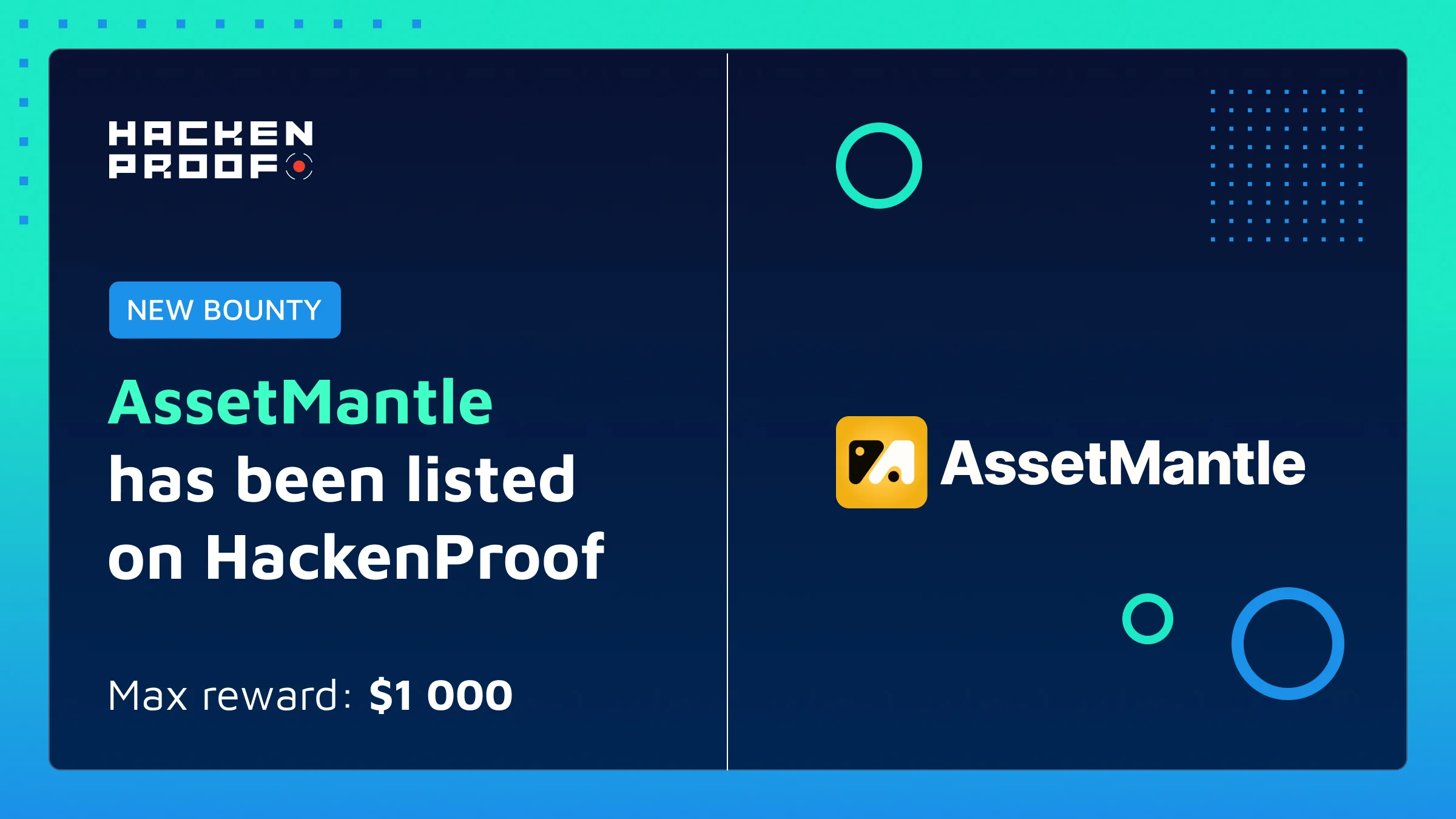 [New Bug Bounty] AssetMantle Has Launched Bug Bounty With Up to 1,000