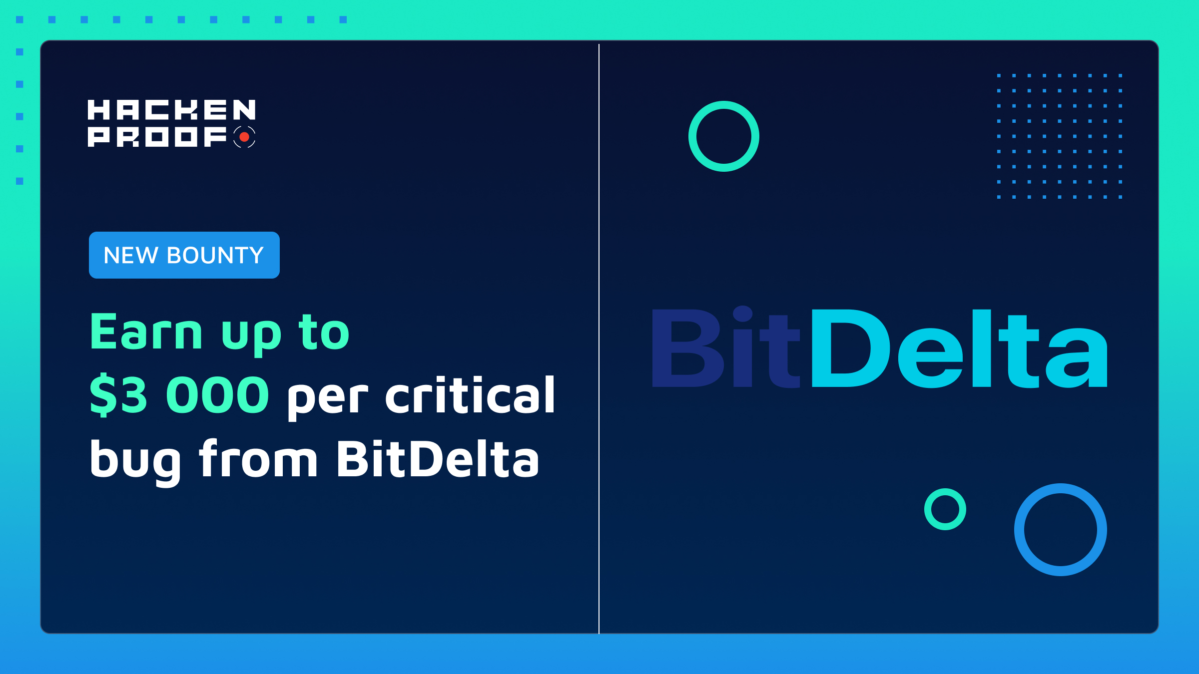 New Bug Bounty] BitDelta Has Launched Bug Bounty With Up to $3,000 Reward  Per Critical Vulnerability