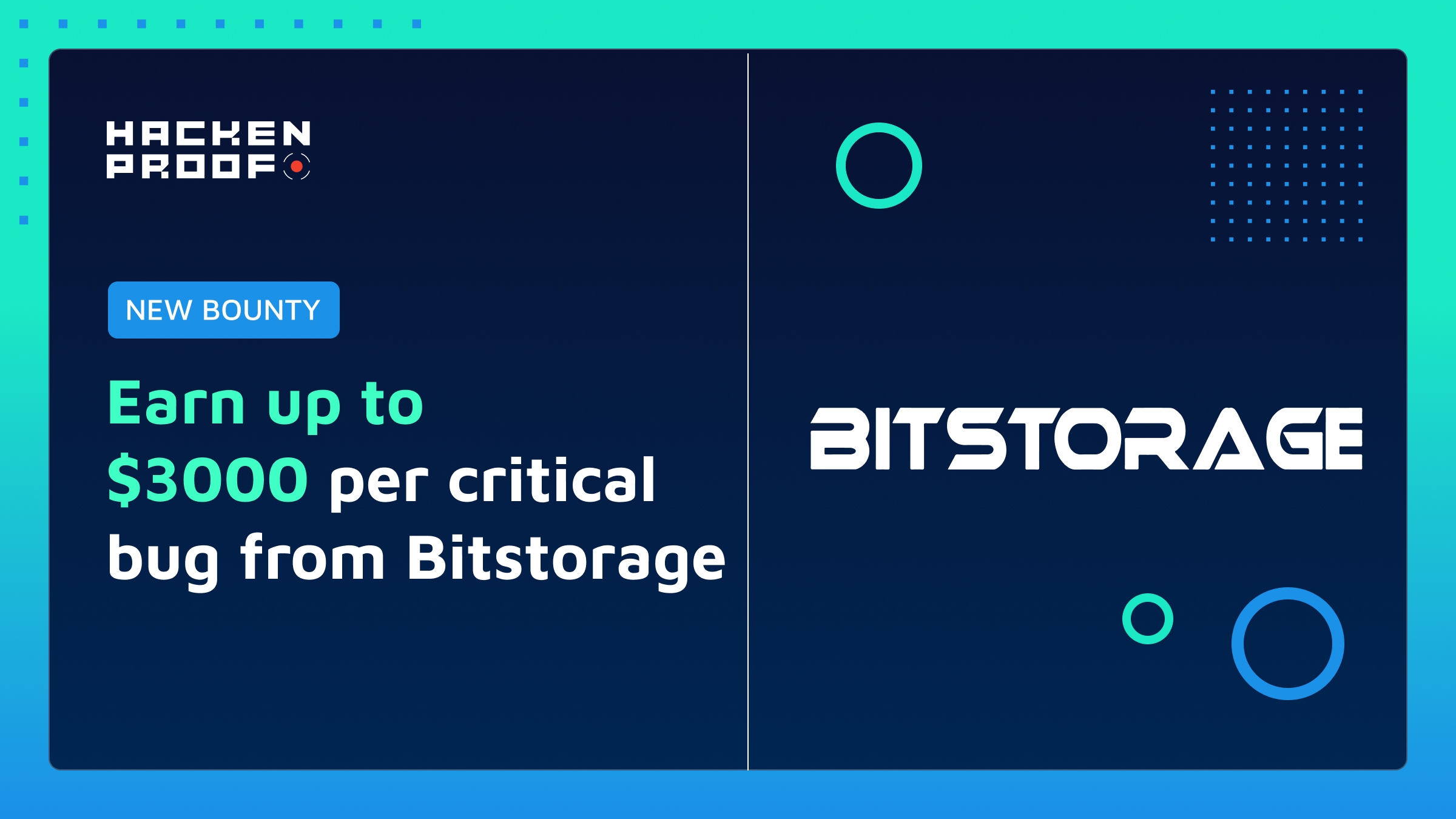 New Bug Bounty] BitStorage Has Launched Bug Bounty With Up to $3,000 Reward  Per Critical Vulnerability